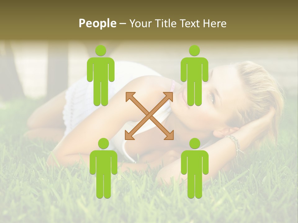 People Lawn Spring PowerPoint Template