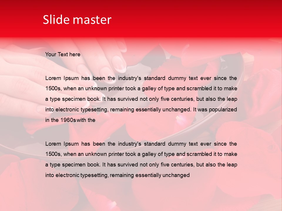 Rose Petals In Water PowerPoint Template