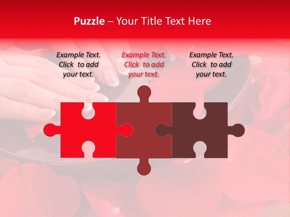 Rose Petals In Water PowerPoint Template