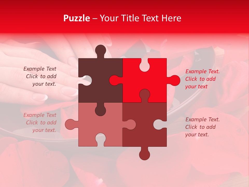 Rose Petals In Water PowerPoint Template