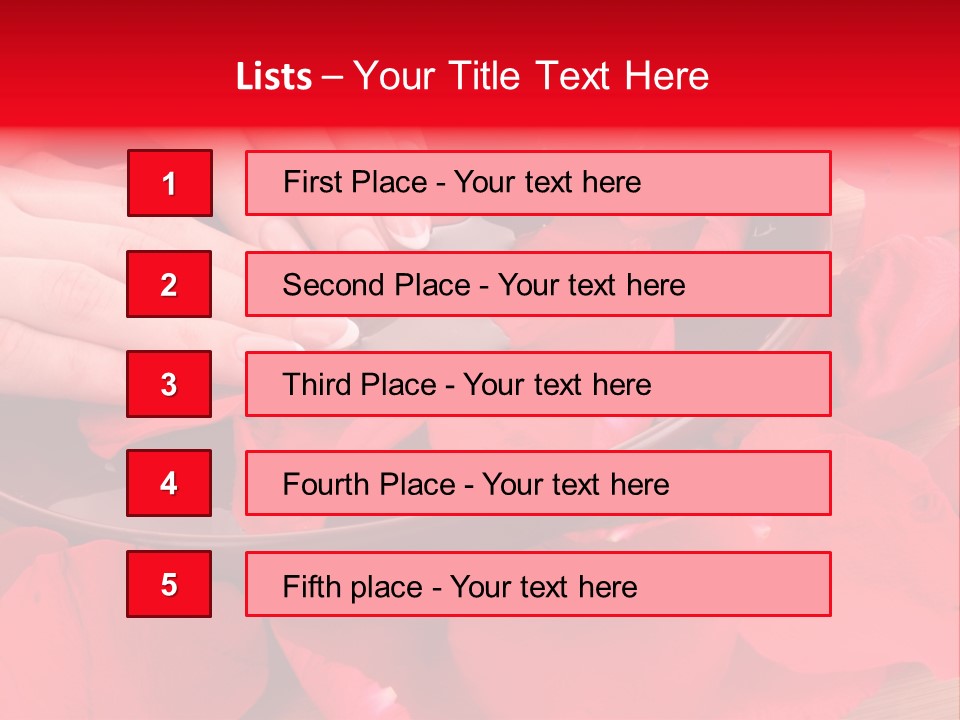 Rose Petals In Water PowerPoint Template