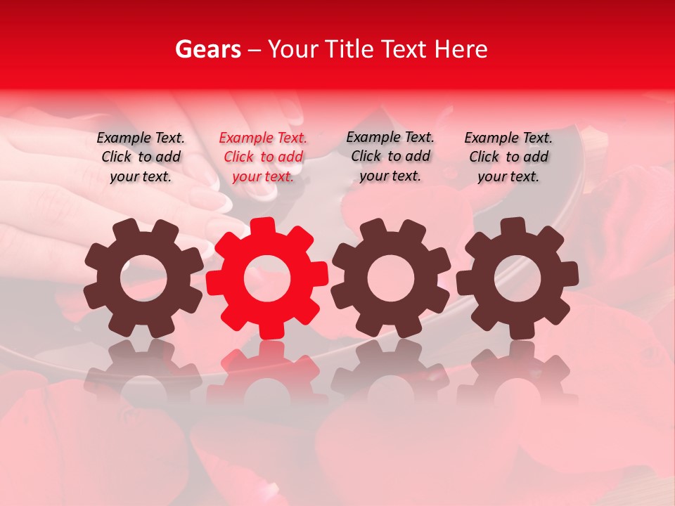 Rose Petals In Water PowerPoint Template