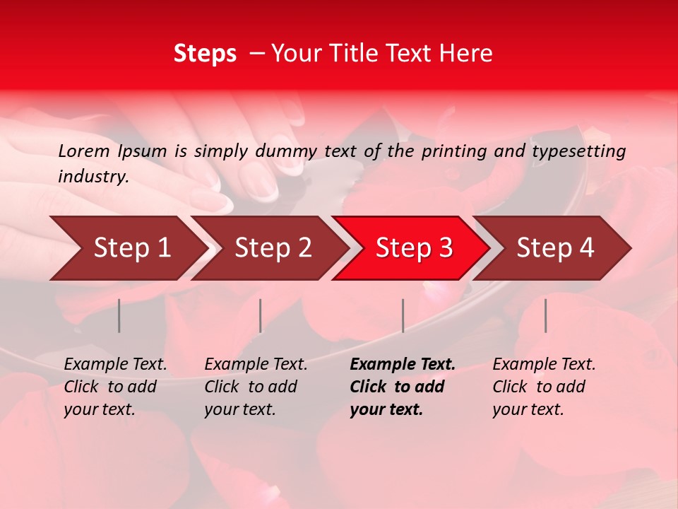 Rose Petals In Water PowerPoint Template