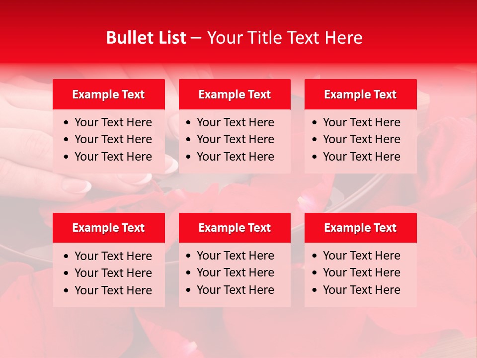 Rose Petals In Water PowerPoint Template