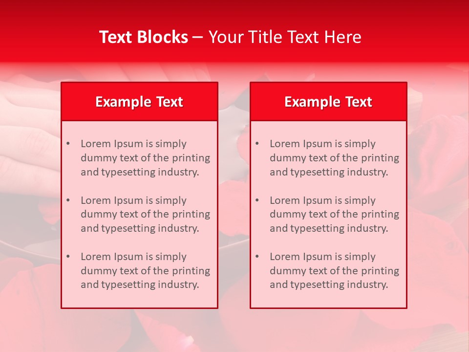 Rose Petals In Water PowerPoint Template