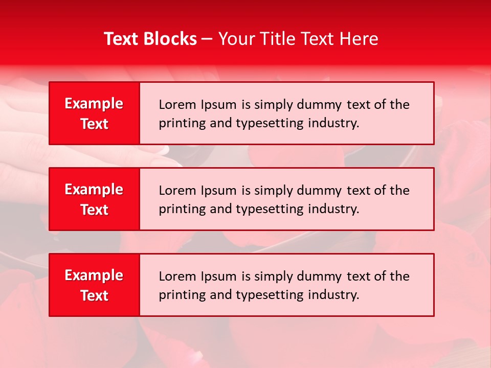 Rose Petals In Water PowerPoint Template