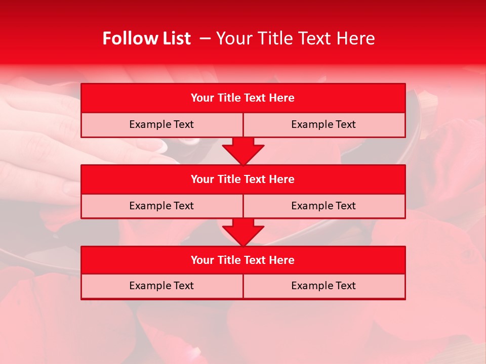 Rose Petals In Water PowerPoint Template