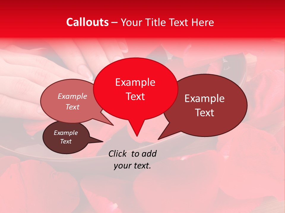 Rose Petals In Water PowerPoint Template