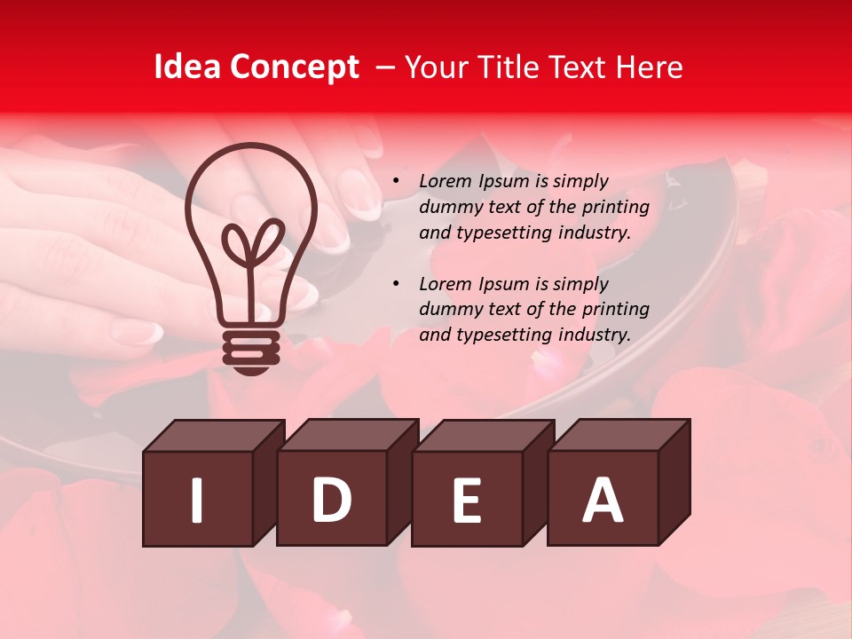 Rose Petals In Water PowerPoint Template