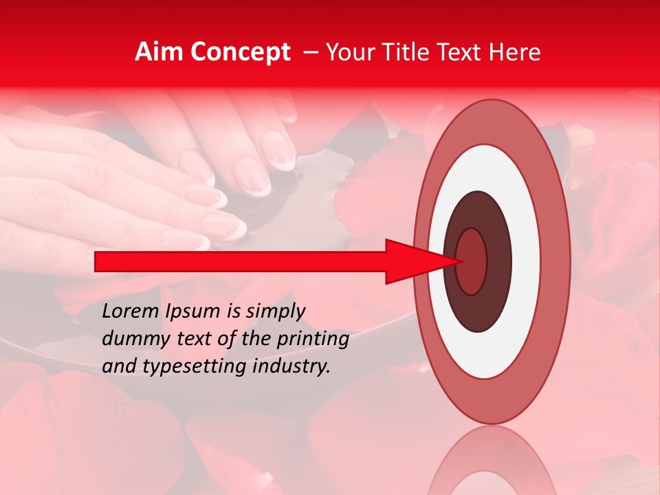 Rose Petals In Water PowerPoint Template