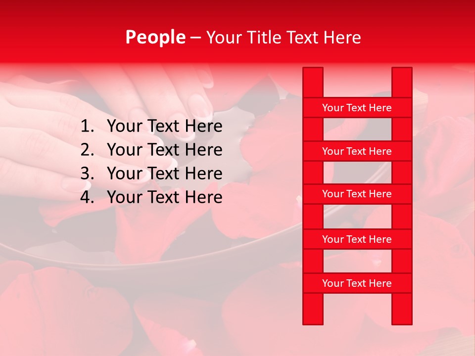 Rose Petals In Water PowerPoint Template