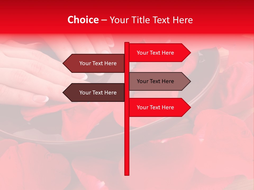 Rose Petals In Water PowerPoint Template