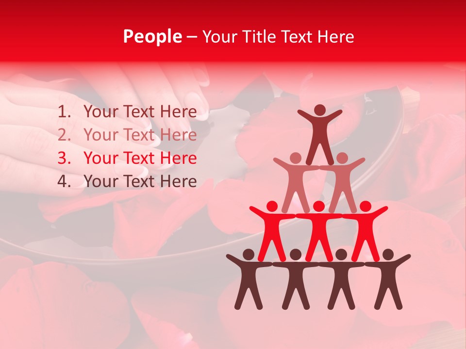 Rose Petals In Water PowerPoint Template