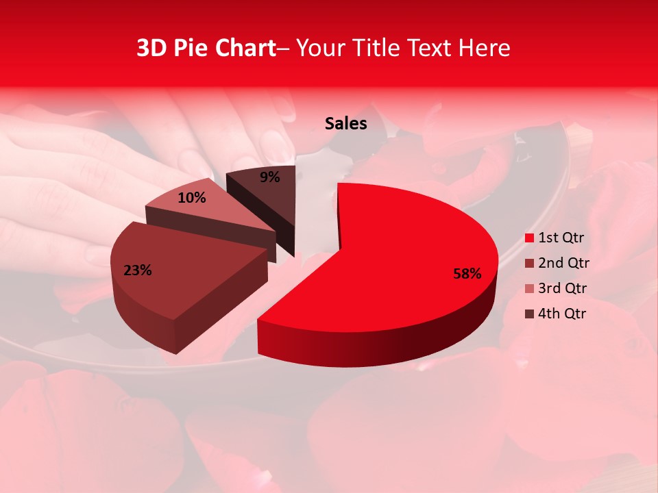 Rose Petals In Water PowerPoint Template
