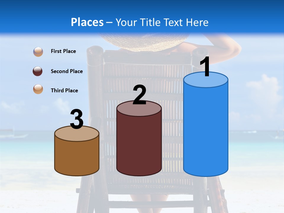 Girl On Beach PowerPoint Template