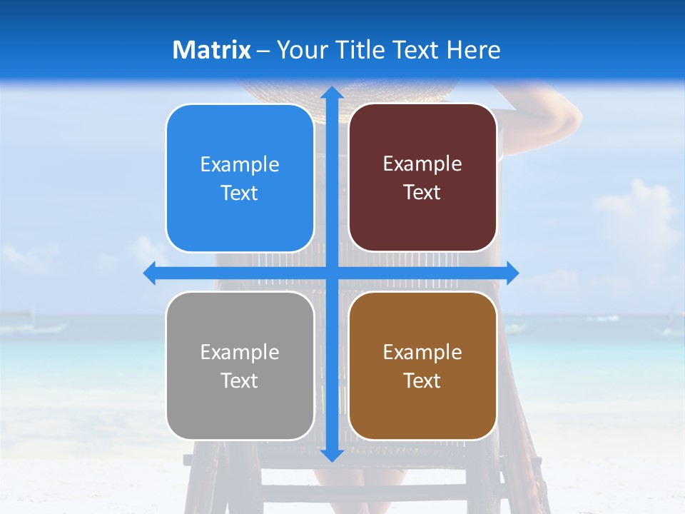 Girl On Beach PowerPoint Template