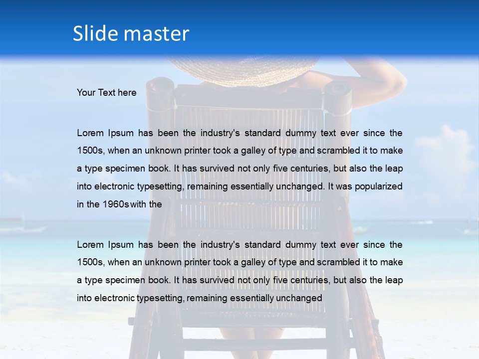 Girl On Beach PowerPoint Template