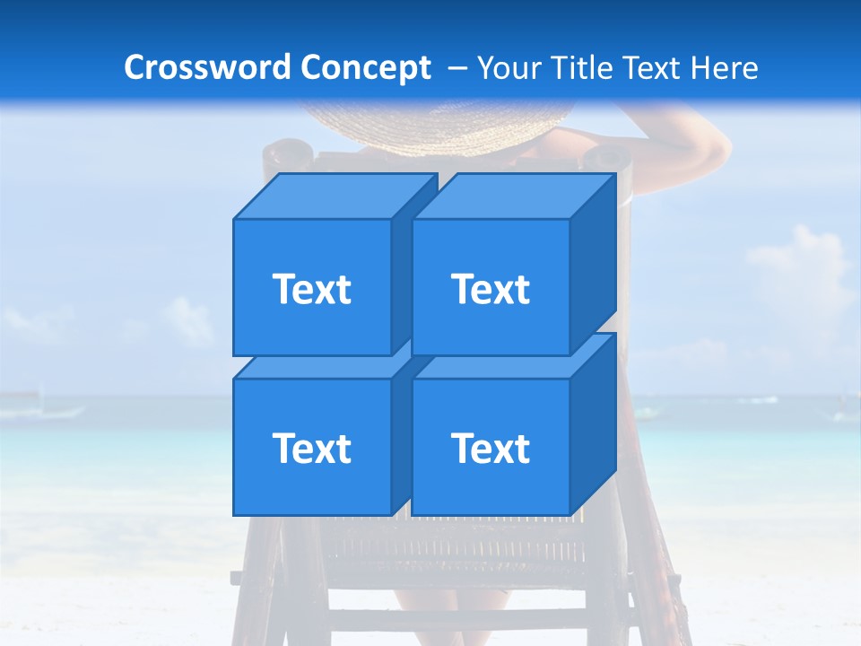 Girl On Beach PowerPoint Template