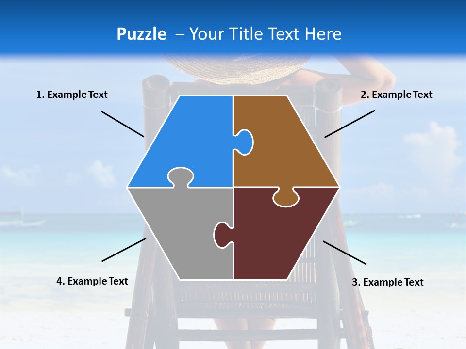 Girl On Beach PowerPoint Template