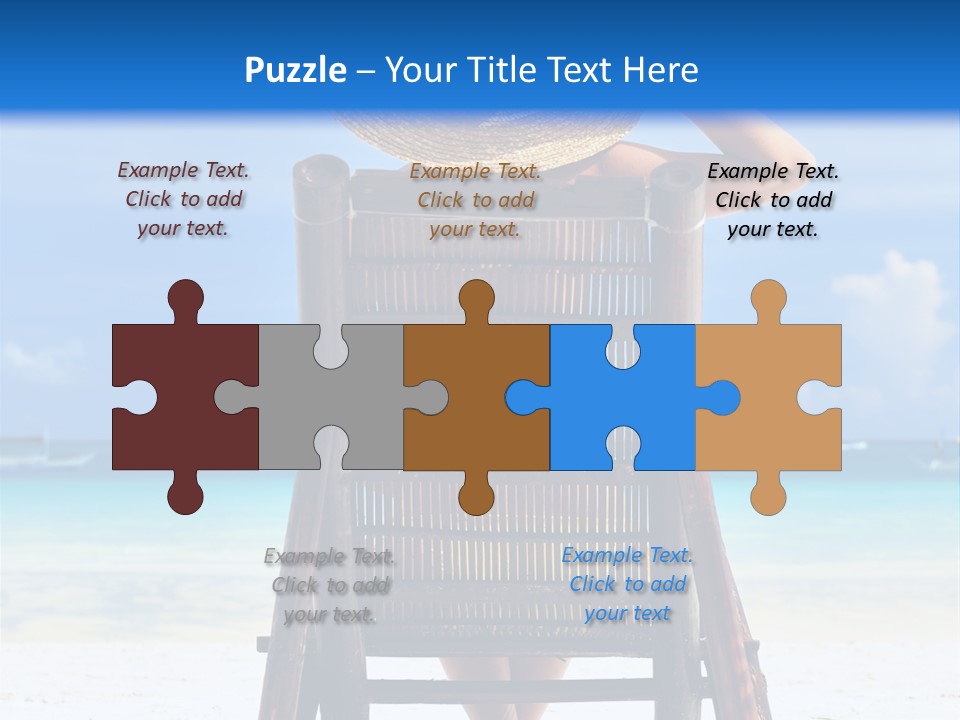 Girl On Beach PowerPoint Template