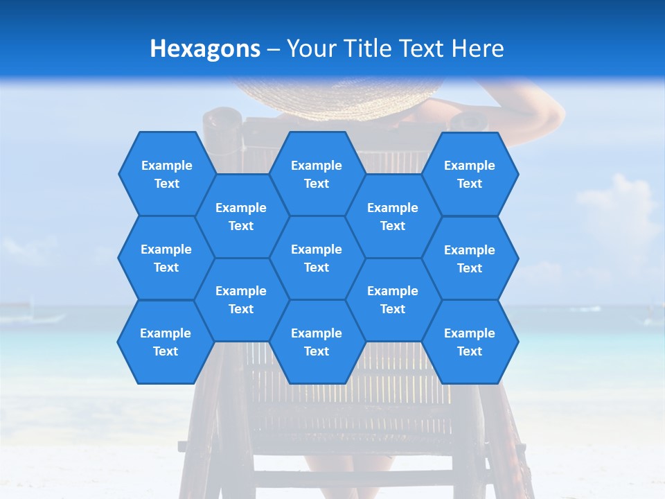 Girl On Beach PowerPoint Template