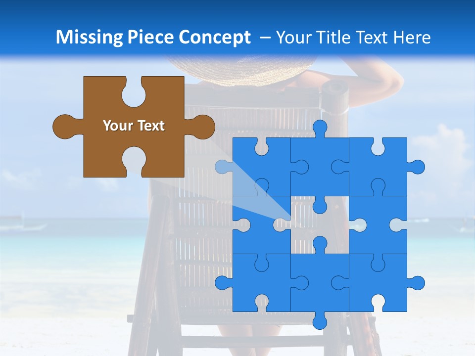 Girl On Beach PowerPoint Template