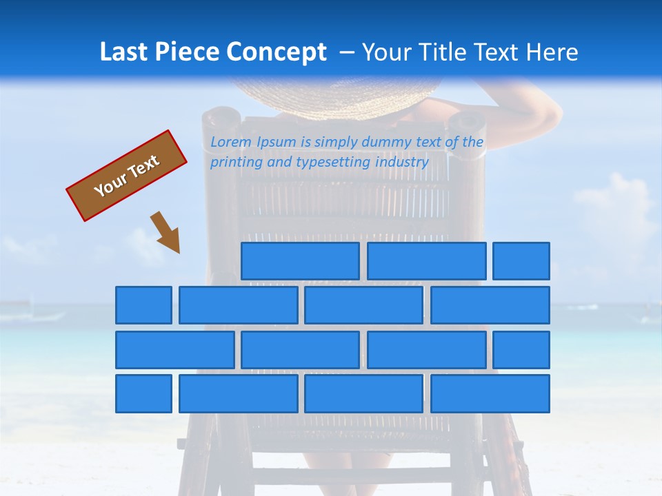 Girl On Beach PowerPoint Template