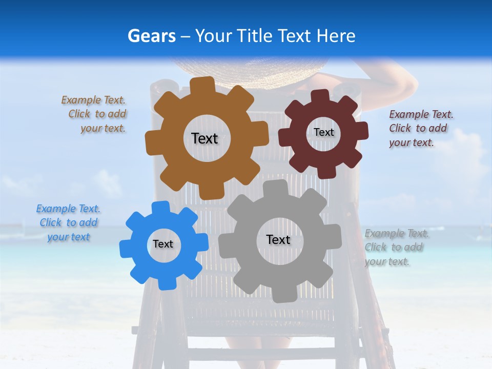 Girl On Beach PowerPoint Template