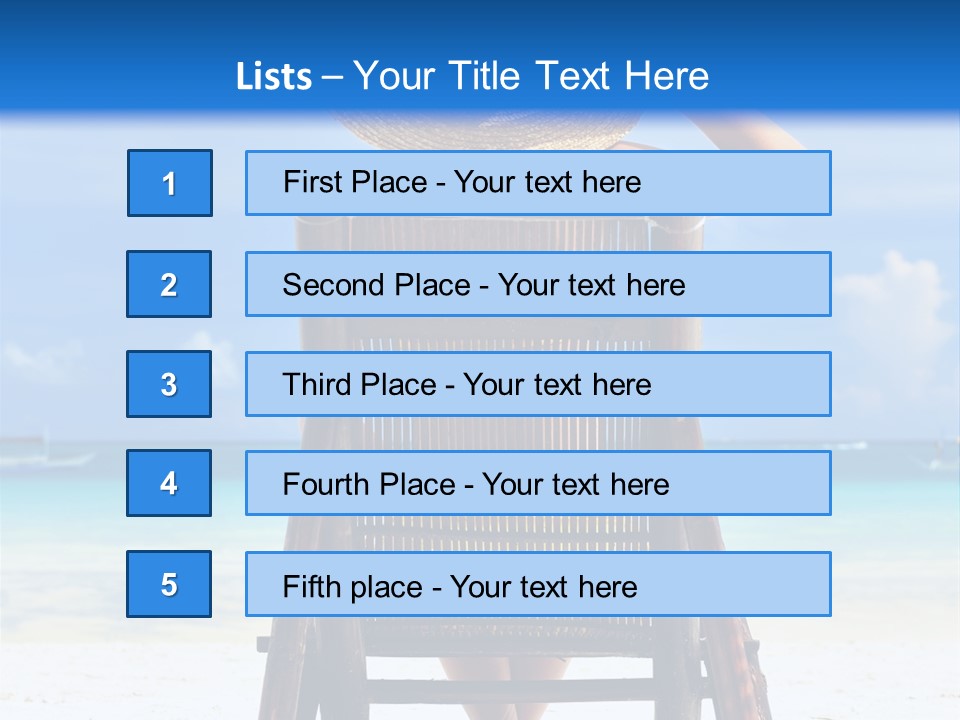 Girl On Beach PowerPoint Template