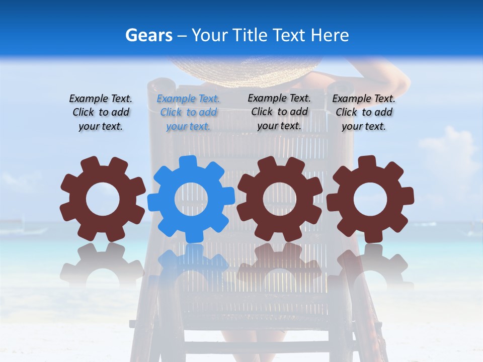 Girl On Beach PowerPoint Template