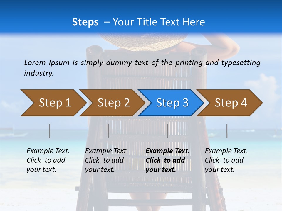 Girl On Beach PowerPoint Template