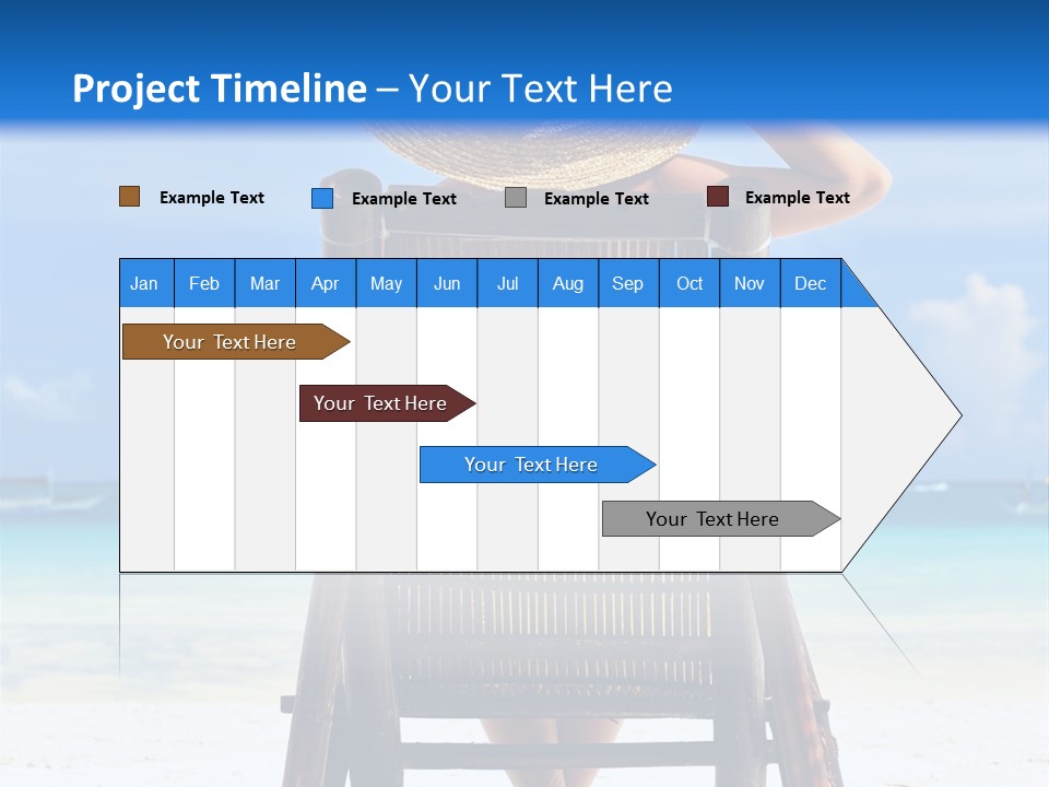 Girl On Beach PowerPoint Template