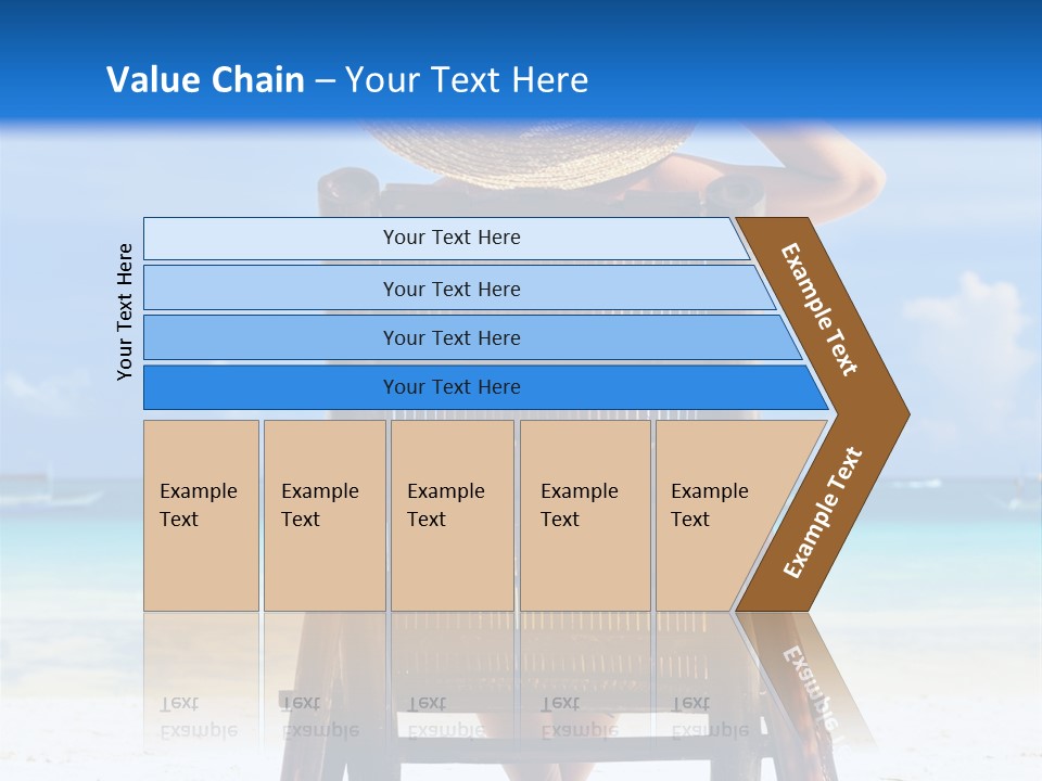 Girl On Beach PowerPoint Template