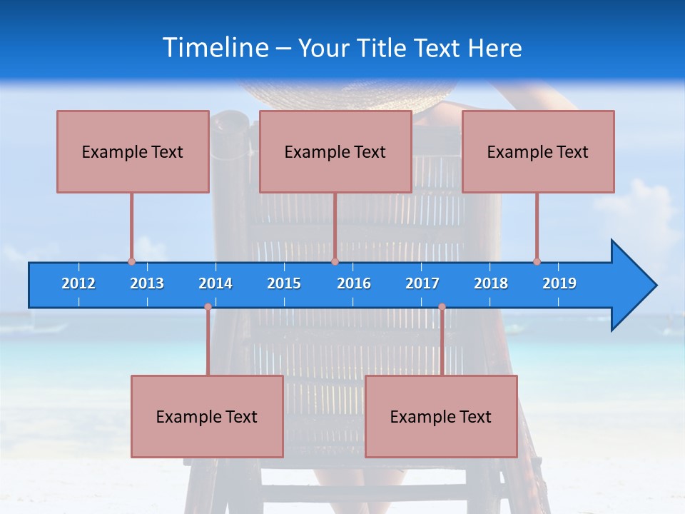 Girl On Beach PowerPoint Template