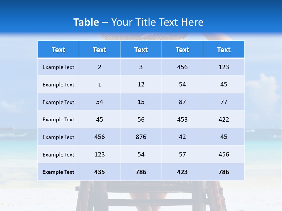 Girl On Beach PowerPoint Template