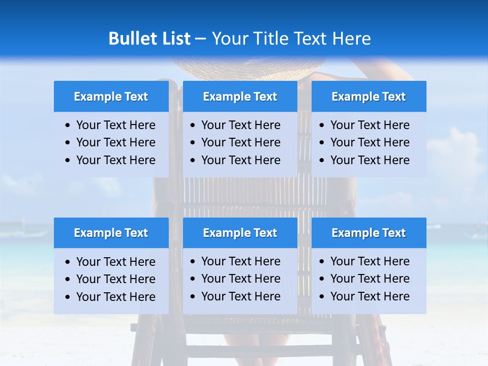 Girl On Beach PowerPoint Template