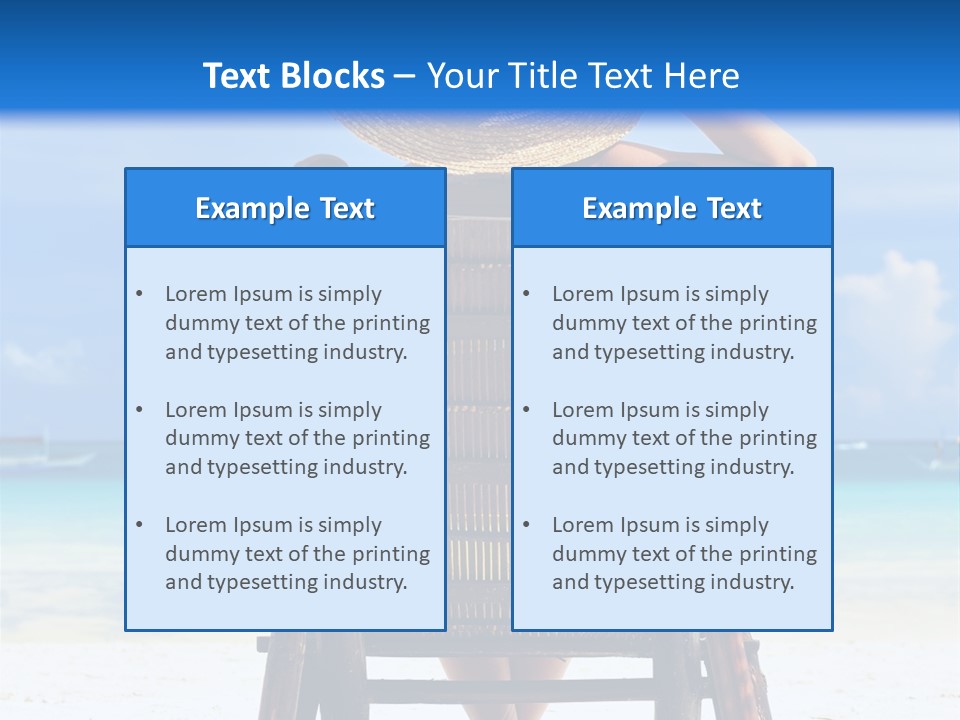 Girl On Beach PowerPoint Template