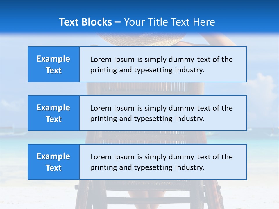 Girl On Beach PowerPoint Template