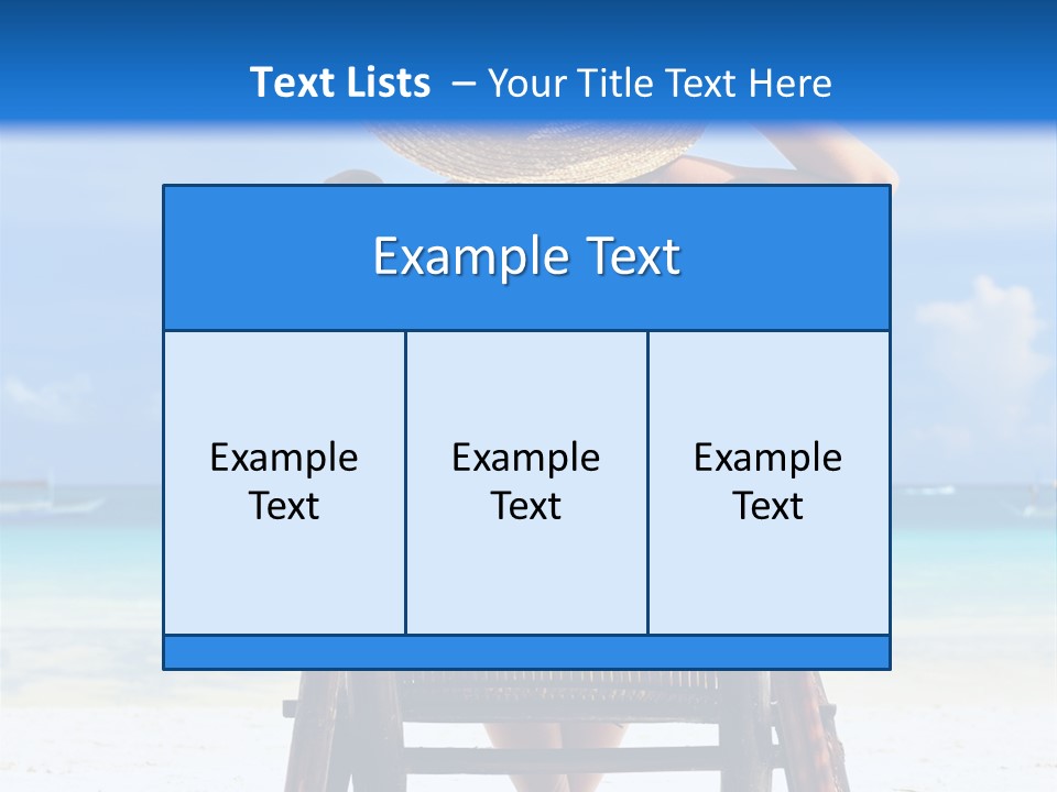 Girl On Beach PowerPoint Template