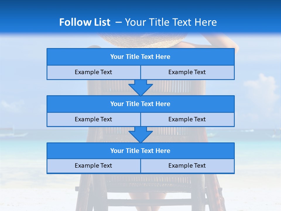 Girl On Beach PowerPoint Template