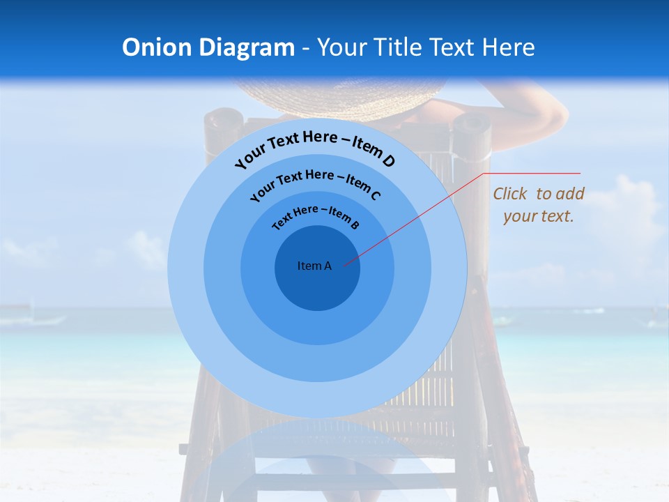 Girl On Beach PowerPoint Template