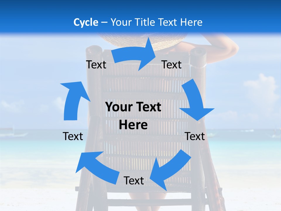 Girl On Beach PowerPoint Template