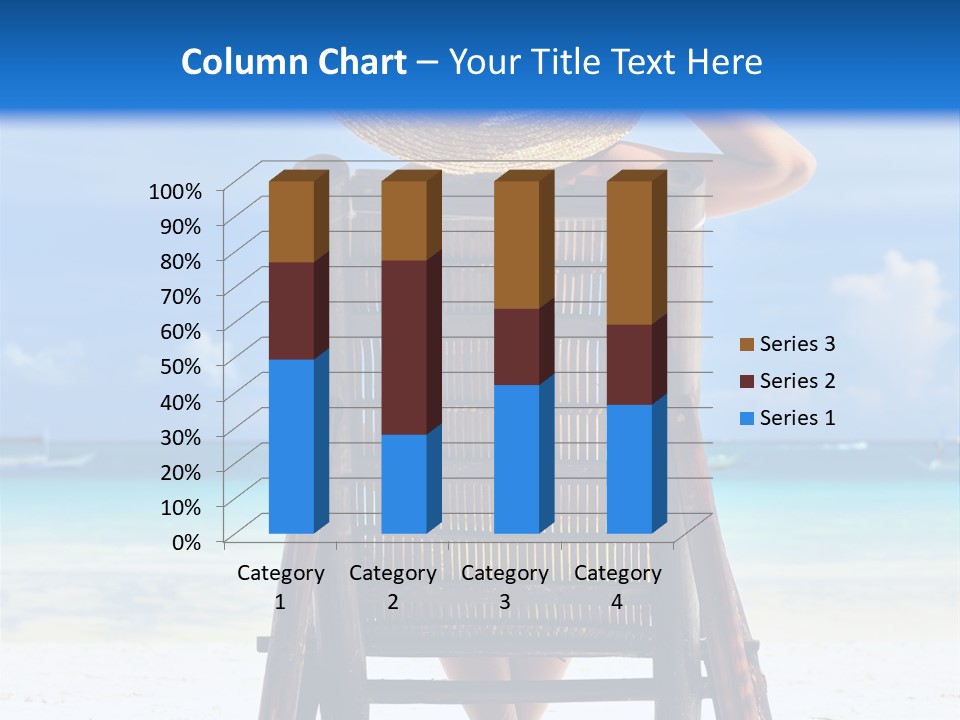 Girl On Beach PowerPoint Template