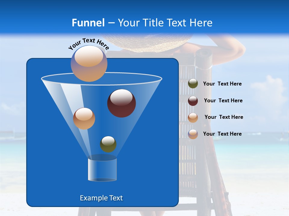 Girl On Beach PowerPoint Template