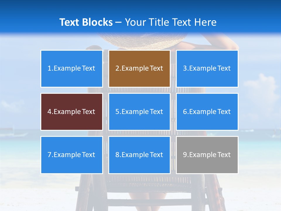 Girl On Beach PowerPoint Template