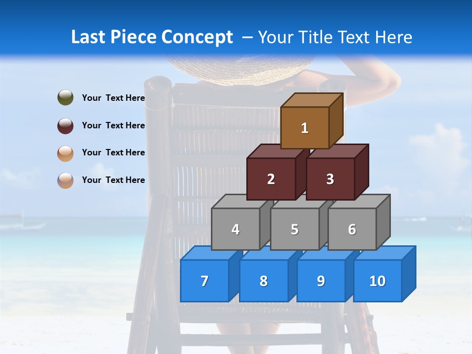 Girl On Beach PowerPoint Template