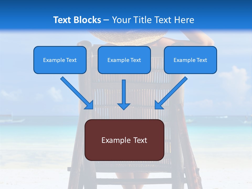 Girl On Beach PowerPoint Template