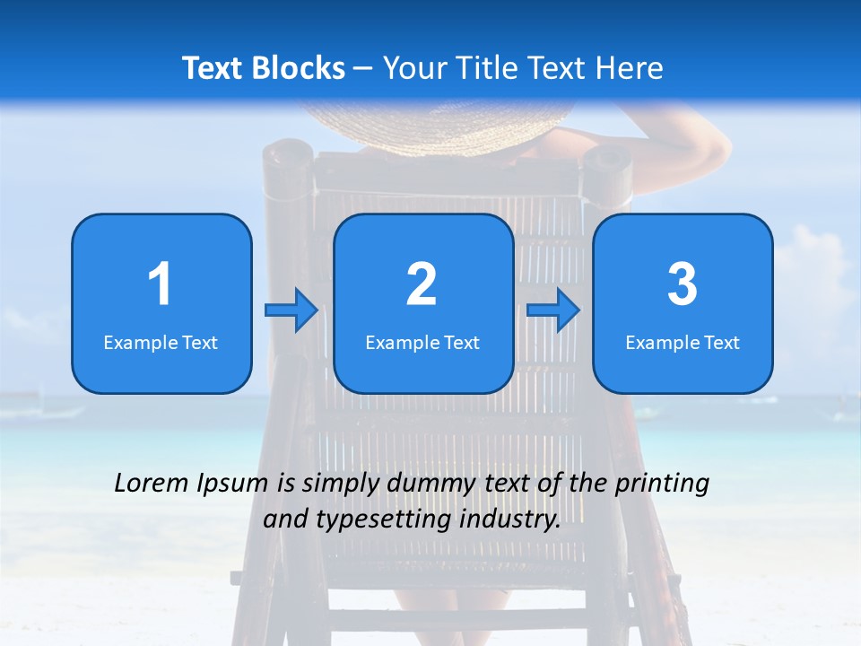 Girl On Beach PowerPoint Template