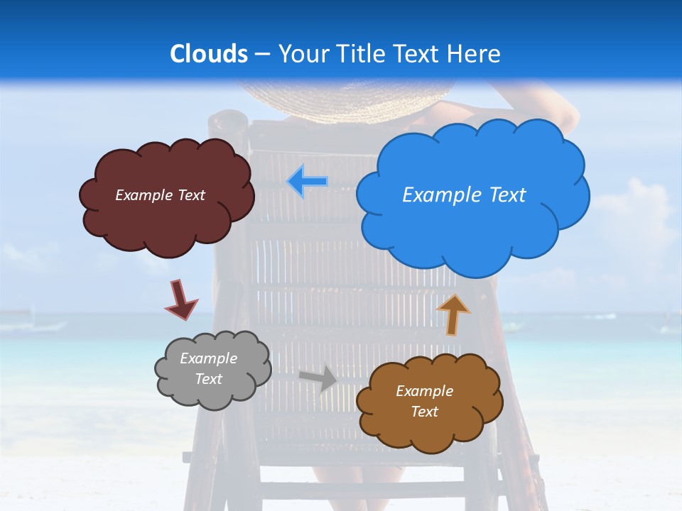 Girl On Beach PowerPoint Template