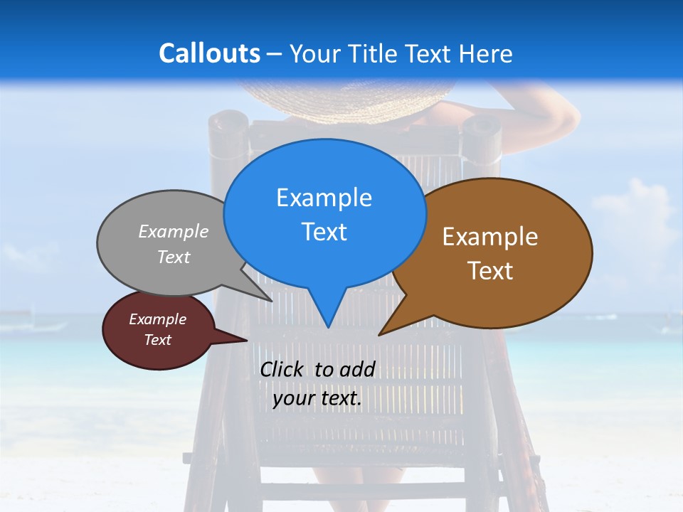 Girl On Beach PowerPoint Template